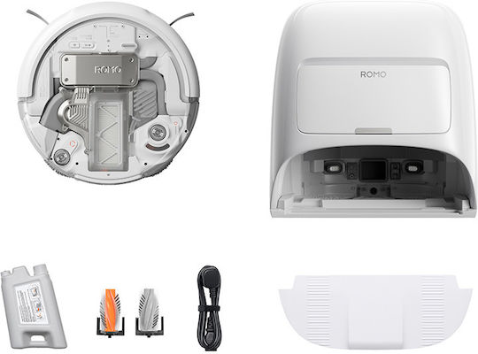 DJI Romo A Σκούπα Ρομπότ με Χαρτογράφηση Laser & Απορρόφηση 25000Pa Λευκή