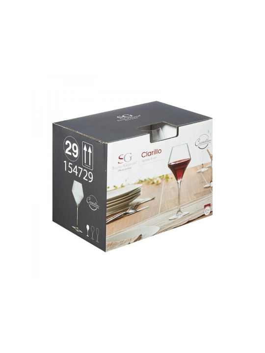 Secret de Gourmet Set Pahare Pentru Vin Alb Din Sticlă Pahare Cu Picior 270ml 6 Bucăți