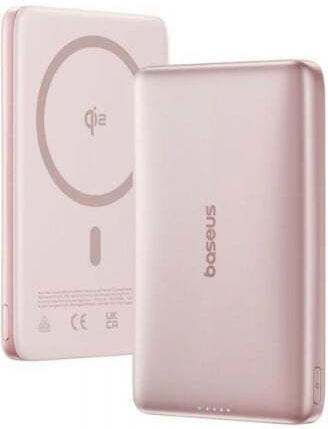 Baseus PicoGo AM41 MagSafe Qi2 Външна Батерия 10000mAh 27W с USB-C Порт Power Delivery Розова