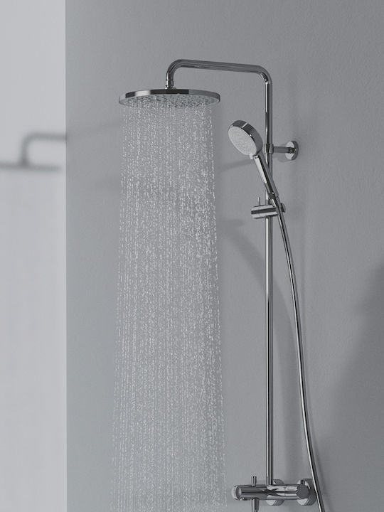 Ideal Standard Στήλη Ντουζ με Μπαταρία Ασημί