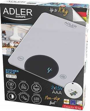 Adler Digitale Küchenwaage Bis 10kg Silber