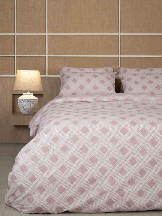 Sunshine Cotton Duvet Cover Double 230x250 Feelings 2072 Rose
