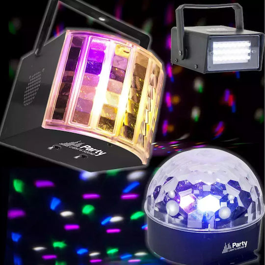 Party Φωτορυθμικό LED PARTY-3PACK RGB