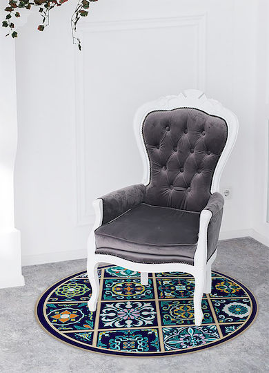 Tulup Round Black Rug Φ120cm