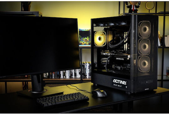 Actina Гейминг Настолен Компютър (Ryzen 9-9900X3D/32GB DDR4/2.0TB SSD/Без Операционна Система)