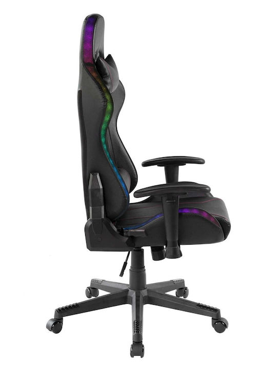 RFG Scaun Gaming Din piele ecologică cu Brațe Reglabile și Iluminare RGB Neagră