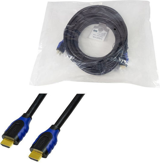 LogiLink HDMI 2.0 Premium High Speed 4K 60Hz HDR Cable HDMI male - HDMI male 10m Μαύρο