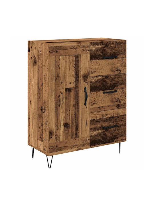 Holz Sideboard mit Schubladen Alt Holz 69.5x34x90cm