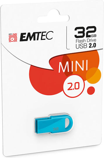 Emtec D250 Mini 32GB USB 2.0 Stick Μπλε