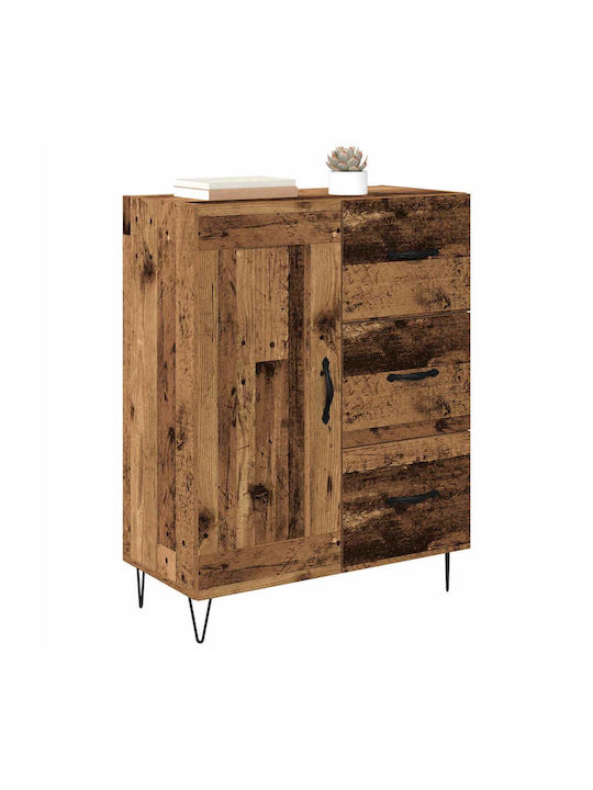 Holz Sideboard mit Schubladen Alt Holz 69.5x34x90cm