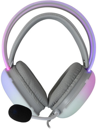 White Shark Firefly Über Ohr Gaming-Headset mit Konnektivität 2x3,5 mm / USB Weiß für PC / PS4 / PS5 / XBOX