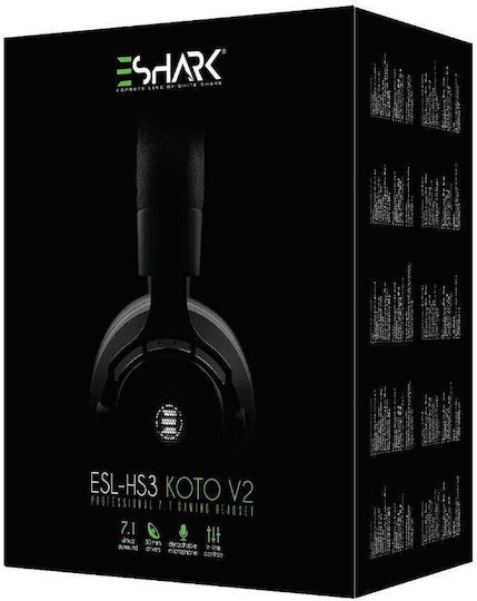Eshark ESL-HS1 KOTO-V2 Надушници Гейминг Слушалки с USB Свързаност за PC