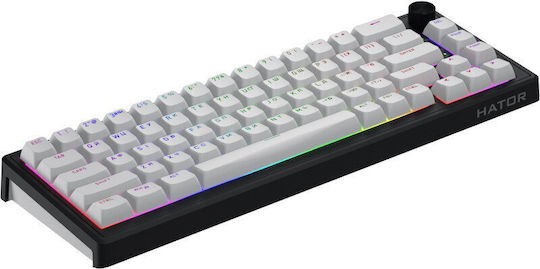 HATOR Ultima 8K Skyfall 65 MAG Wireless Gaming Keyboard 65% with RGB Lighting (International English) Aurum Ice Magnetic
