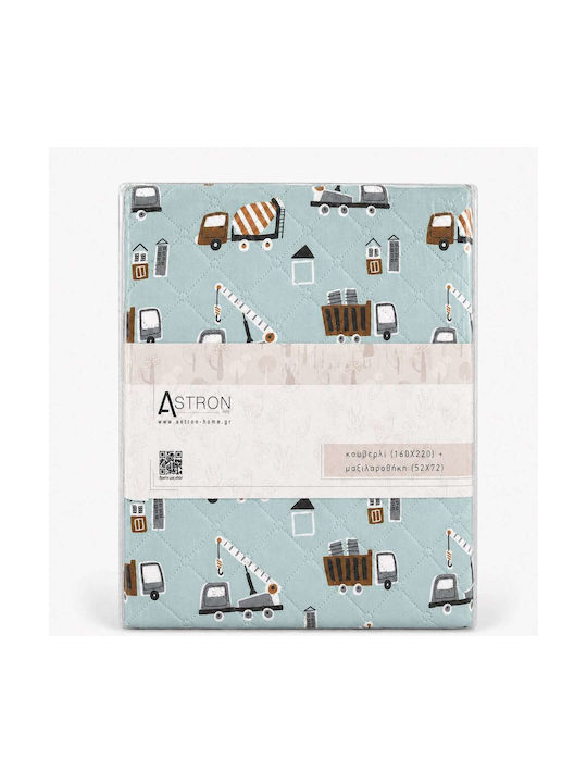 Astron Italy Σετ Παιδικό Κουβερλί Μονό 160x220εκ.