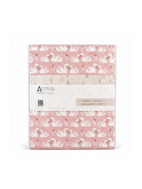 Astron Italy Kids Quilt Set Single with Pink Pillowcase 160x220cm