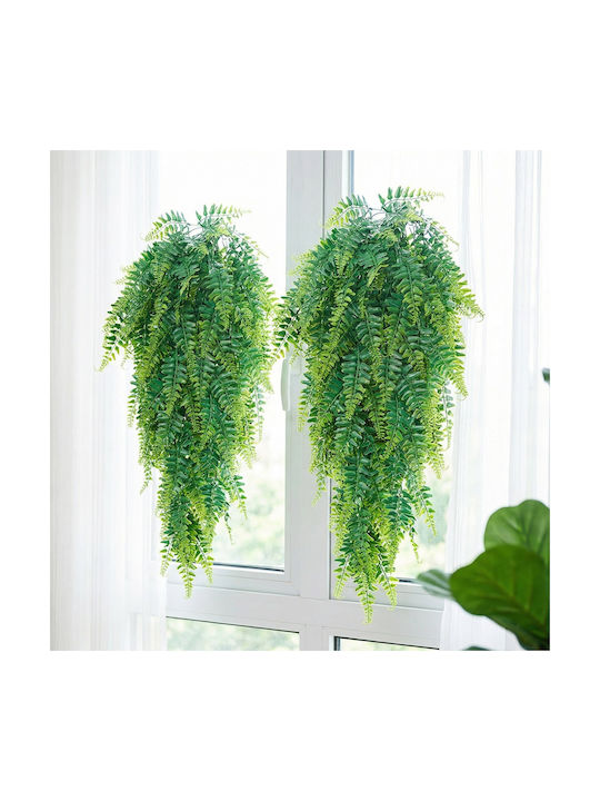 Vevor Artificial Hanging Ferns 12 Pieces 81.3 Cm Plastic Green Decorative Plant For Indoor & Outdoor Use Xdsrzjlzw12plphme001v0