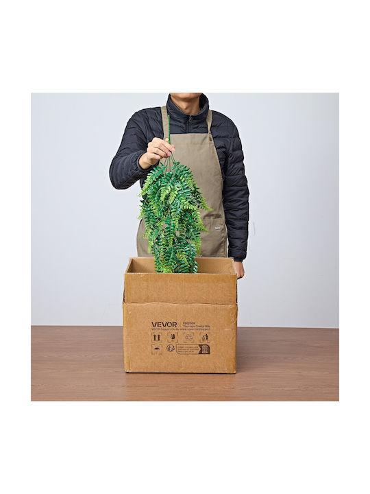 Vevor Artificial Hanging Ferns 12 Pieces 81.3 Cm Plastic Green Decorative Plant For Indoor & Outdoor Use Xdsrzjlzw12plphme001v0
