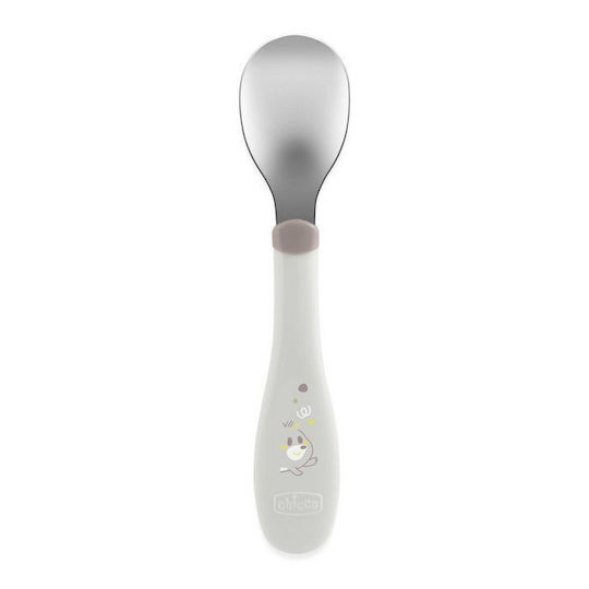 Chicco Set Pentru Bebeluși cu Furculiță din Metal pentru 18+ Luni Gri 2 Bucăți