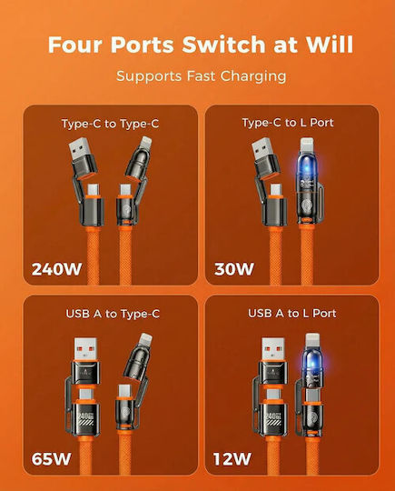 Hyperloq USB zu Kabel Schwarz 1.2m (52475970584914)