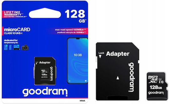 Goodram Microsdxc Memory Card 128gb Cl10 Uhs I + Adapter