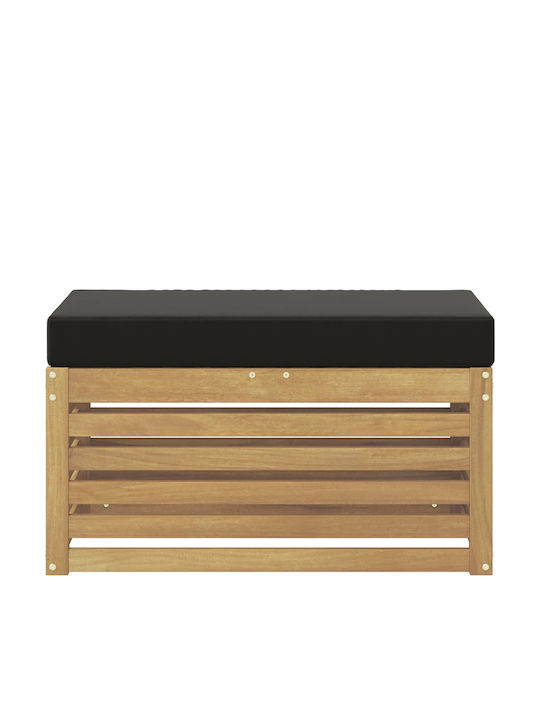 Bancă De Exterior Din Lemn Cu Perne 80x43x45cm
