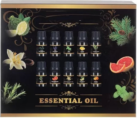 Set 10 Essential Oils Humidifier Black