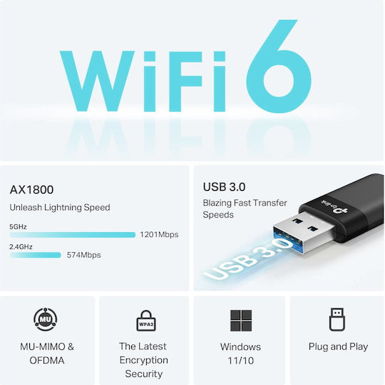 Tp-link Wireless Adapter Tp-link Archer Tx23u Ax1800 Mini Wi-fi6 Wireless Usb Adapter