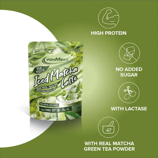 IronMaxx Iced Matcha Latte Protein Whey 400g