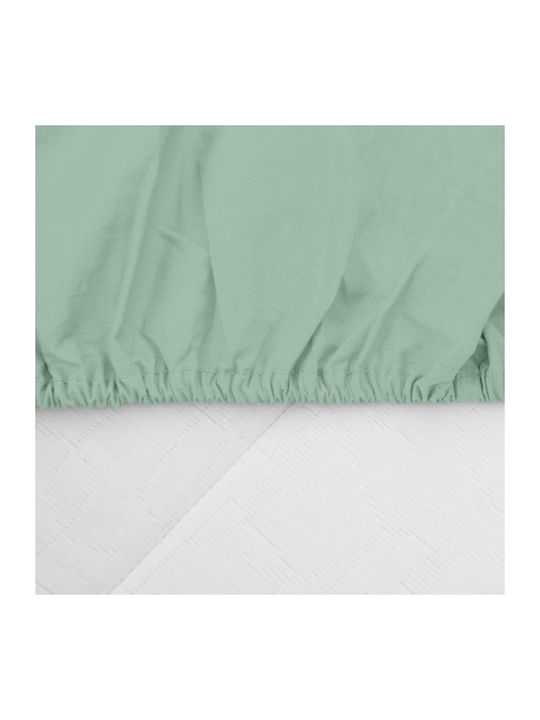 Heinner Bettlaken Einzel mit Gummibettlaken 90x200cm Grüne