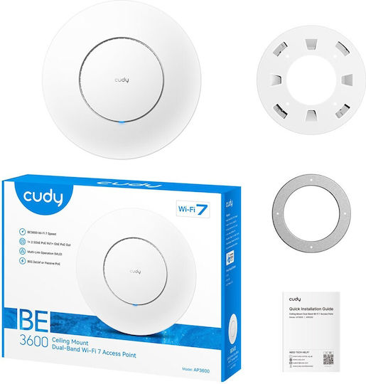 Cudy BE3600 (no adapter) Access Point Wi‑Fi 7 Dual Band (2.4 & 5GHz)