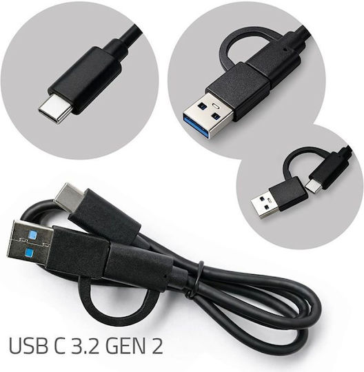 Qoltec Docking Station for PCIe Hard Disks with USB-C Connection 52366