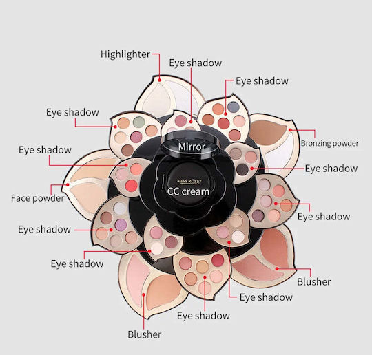 Miss Rose Luxus Mehrfarbige Make-up Palette