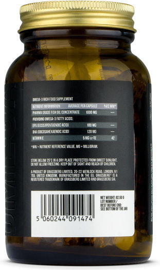 Grassberg Omega 3 Value Ιχθυέλαιο 1000mg 60 κάψουλες