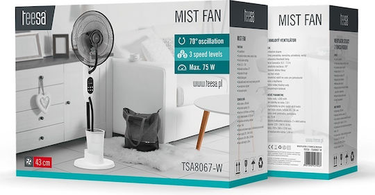 Teesa Hydrating Fan 75W Fan Diameter 36cm White