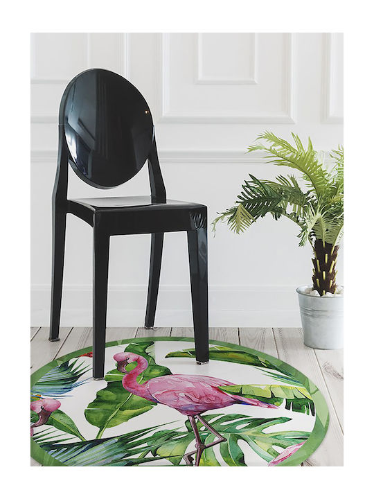Tulup Round Kitchen Mat Flamingo 50cm