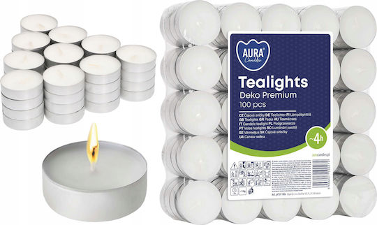 Aura Glass Teelichter Mit Aromatischem 100Stücke Aura Glass Teelichter Mit Aromatischem 100Stücke