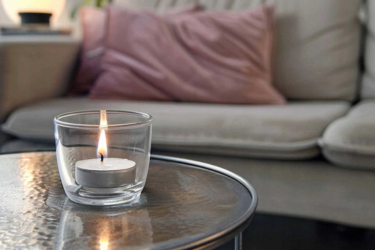 Aura Glass Aromatic Tealights In White Colour 100 Pieces