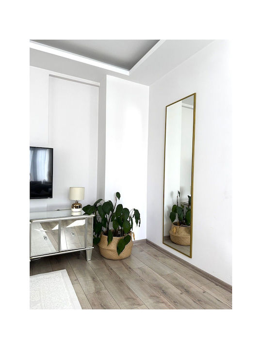 SteweHome Огледало с Златна Метална Рамка 180x50см