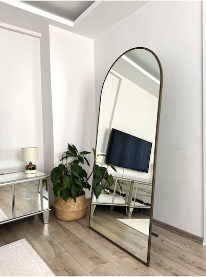 SteweHome Oglindă Ovală cu Ramă Metalică 180x80cm