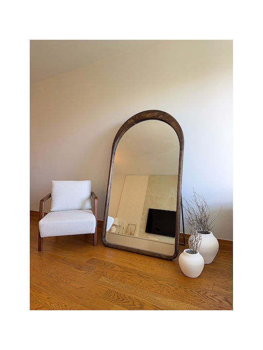 SteweHome Oval Mirror with Wooden Frame 180x100cm