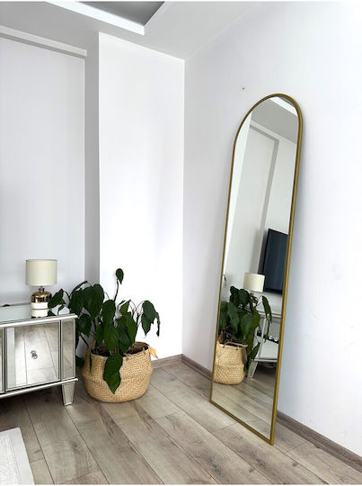 SteweHome SteweHome Boden- oder Standspiegel mit Goldmetallischem Rahmen 180x60cm