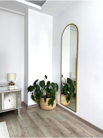SteweHome SteweHome Boden- oder Standspiegel mit Goldmetallischem Rahmen 180x60cm