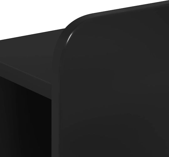 vidaXL Кафлария за легло от дърво черна 95x80см