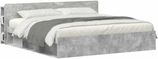 vidaXL Wooden Gray Bed Headboard 193.5x80cm