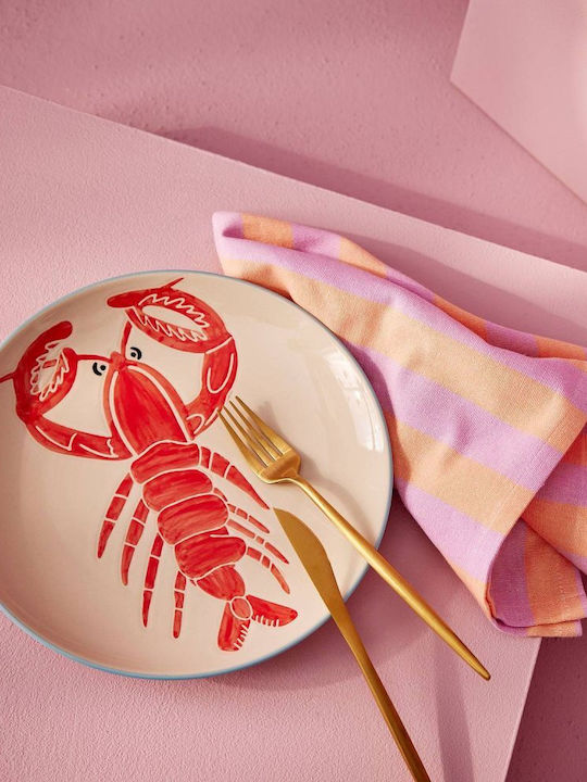 Butlers Coral Coast Πιάτο Ρηχό Κεραμικό Κόκκινο με Διάμετρο 25cm