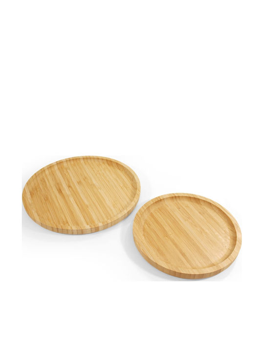 Origin Outdoors Shallow Plastic Brown Serving Plate with Diameter 20cm