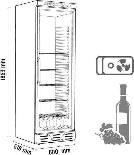 Alfa Frost Refrigerator Comercial Pentru Vin 382lt