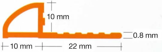 Profil Aluminiu Plăci Argintiu Lucios 2,5m
