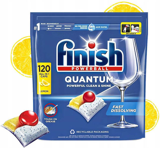 Finish Quantum All-in-1 120 Капсули за Съдомиялна Екологични