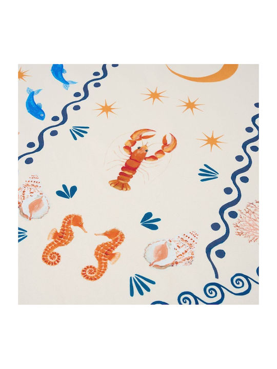 Butlers Τραπεζομάντηλο Βαμβακερό Coral Coast Πορτοκαλί 160x160εκ.